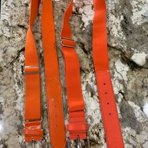 Orange Baseball Belts Set
